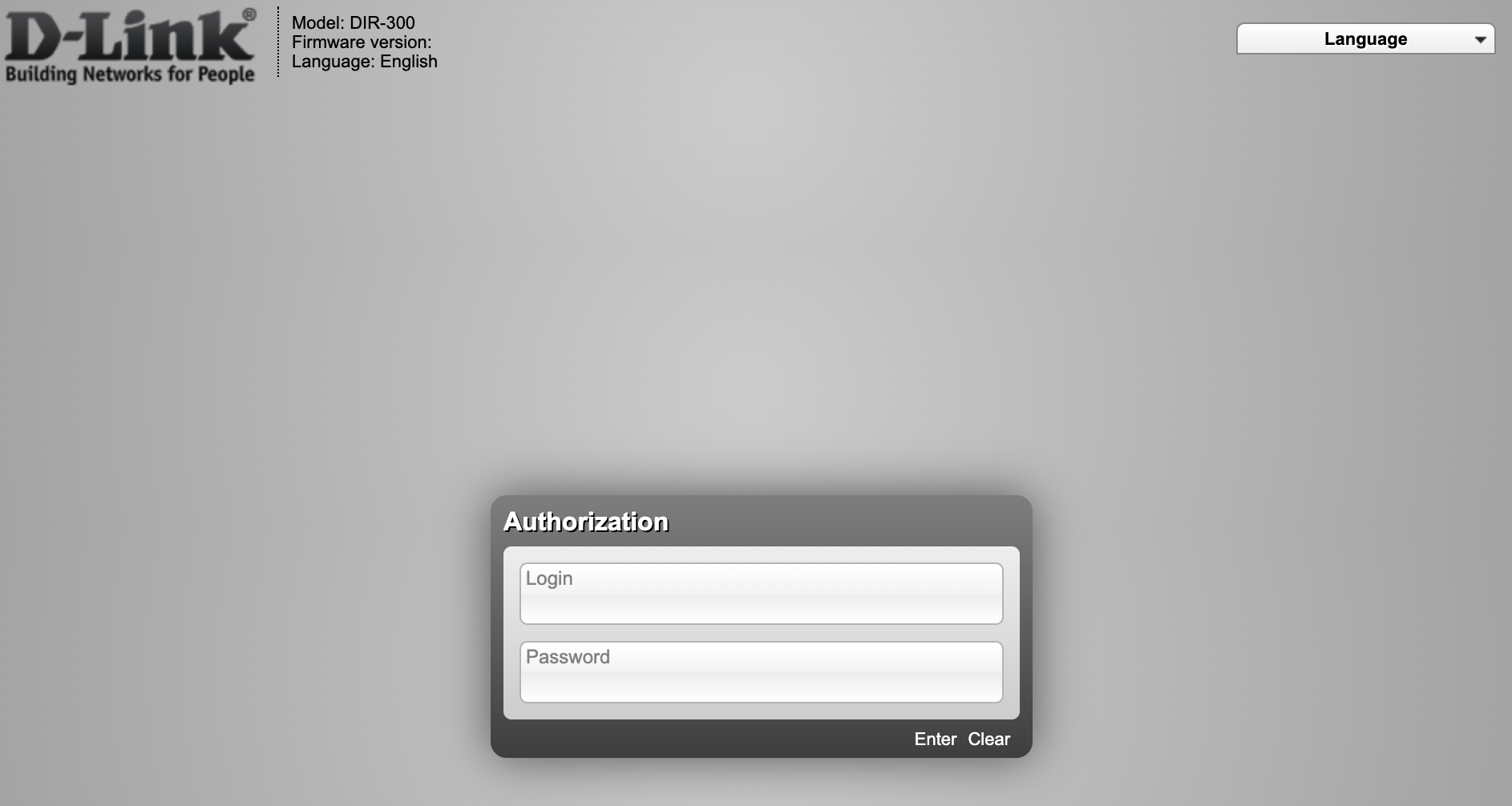 login form